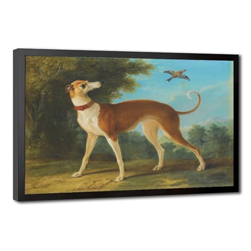 Toile Greyhound Oudry grand tableau déco murale pour bureau chic