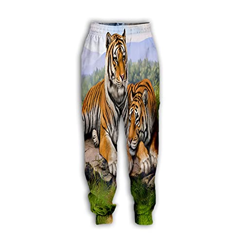 Pantalon long imprimé animal 3D vêtement ample confortable 34-37