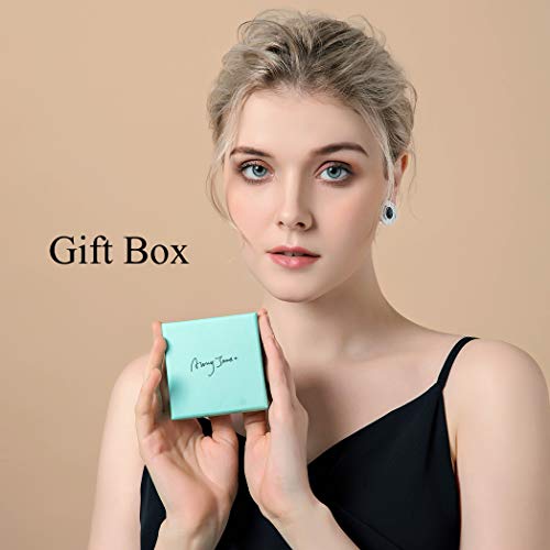 Women's Cubic Zirconia Bridal Earrings - Rose Gold Plated Sterling Silver Teardrop Crystal Cz Rhinestone Cluster Floral Wedding Earrings For Bride Bridesmaids Party Prom Valentine's Day Gift #TOP5