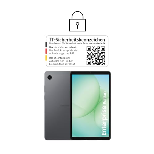 Samsung Galaxy Tab A11 Enterprise Edition, Android Tablet, 8,7 Zoll Display, 64 GB Speicher, 4 GB RAM, Dolby Dual-Lautsprecher, LTE, 1 Jahr Knox Suite, 3 Jahre Herstellergarantie, Grey - 0