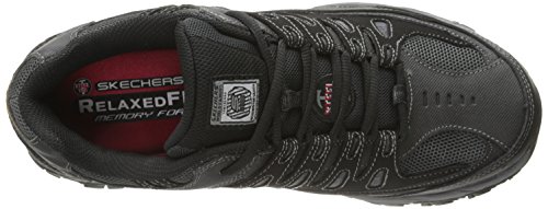 Skechers Men's Cankton-U Industrial Shoe, Black/Charcoal, 10.5 2E Us #TOP4