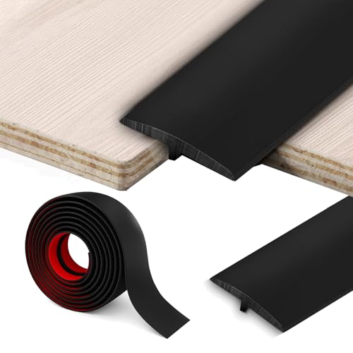 Transition Profile, T Profile Transition Profile, Self-Adhesive, 5 cm x 3 m, PVC Floor Flat Gap Cover, Wooden Floors, Tiles Cover Strip for Door Thresholds and Connecting Floors of Laminate Flooring