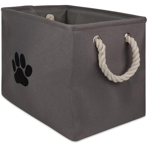 Bone Dry Pet Storage Collection Collapsible Bin, Medium Rectangle, Gray