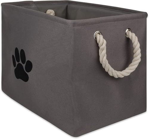 Bone Dry Pet Storage Collection Collapsible Bin, Medium Rectangle, Gray