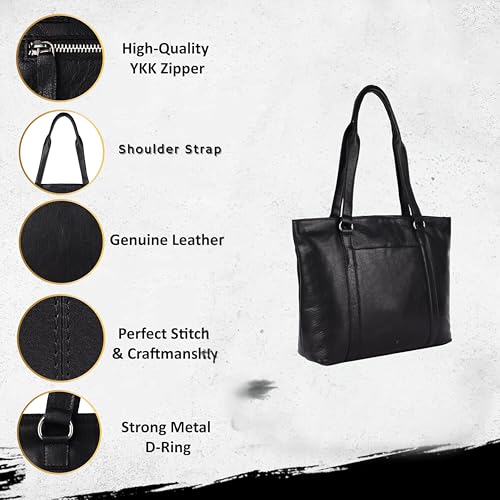 Image of Genuine Leather Tote Bag for Women - Premium Quality, Stylish, and Spacious Handbag for Everyday Use