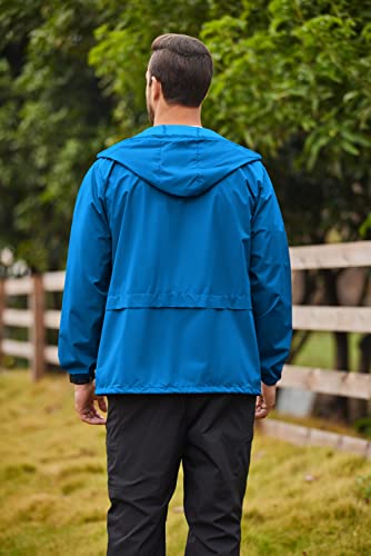 COOFANDY Mens Packable Rain Jacket Lightweight Waterproof Raincoat with Hood Outdoor Rain Gear Travel Hiking Cycling - Image 4