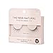 KISS The New Natural False Eyelashes, 'Glowy Skin', 12 mm, Natural Volume, Easy to Apply, Reusable Fake Eyelashes, Vegan & Cruelty Free, Includes 1 Pair Of Half Lashes