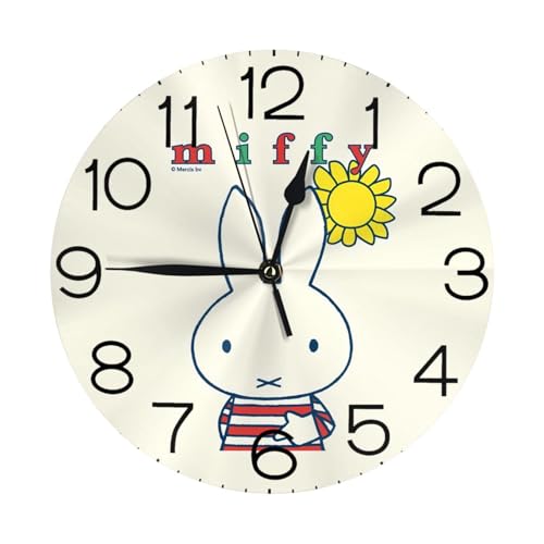 掛け時計 ミッフィー 北欧 壁掛け時計 静音 非電波 自宅 寝室 部屋飾り 人気 贈り物 おしゃれ かわいい 漫画 直径25cm