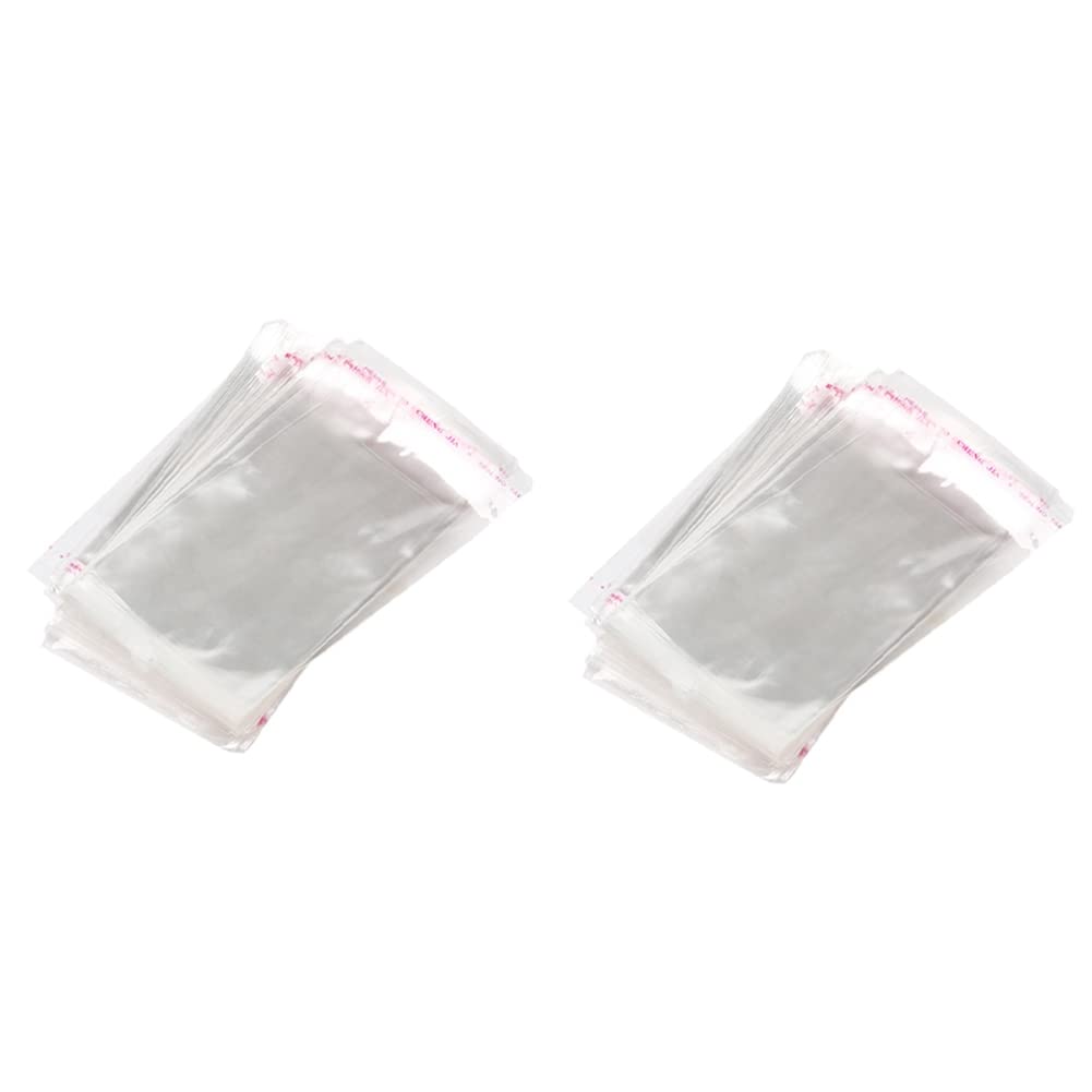 Hndhbfgrt 400 Clear Self Adhesive 7cm x 13cm Peel and Seal Plastic Bags for Small Objects, Jewellery, Arts and Crafts Display