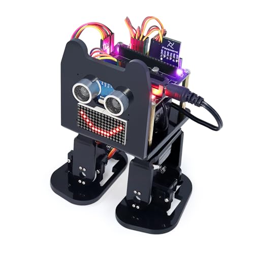 Freenove Bipedal Robot Kit for Raspberry Pi Pico (Included) (Compatible with Arduino IDE), LED Matrix Expressions, Obstacle Avoidance, Colorful Lights, Buzzer, Speaker, App with Raspberry Pi