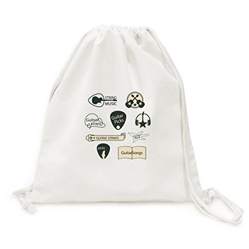 Sac à cordon guitare en toile imprimée haute définition