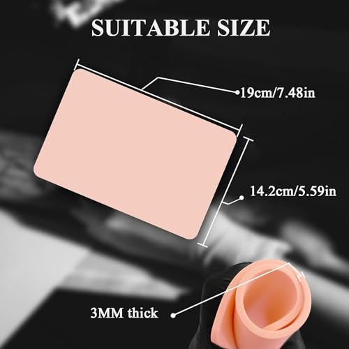 Rayyl 10pcs Fake Skin 3mm Professional Tattoo Practice Skin 6"x8" Silicone Sheets Tattoo Supplies for Beginners and Artists - Image 2