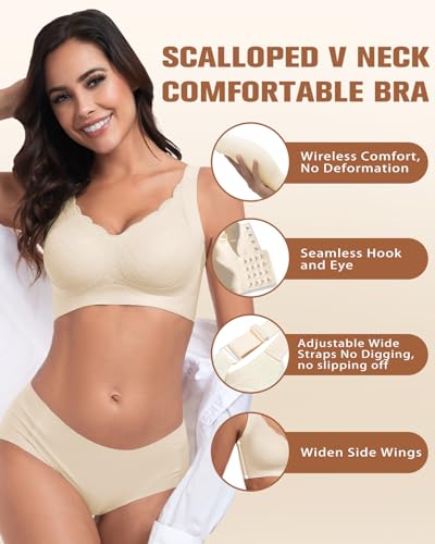 Wireless Support Bra Full Coverage Padded Push Up Anti Sagging Comfortable Seamless Lace Bras No Underwire4