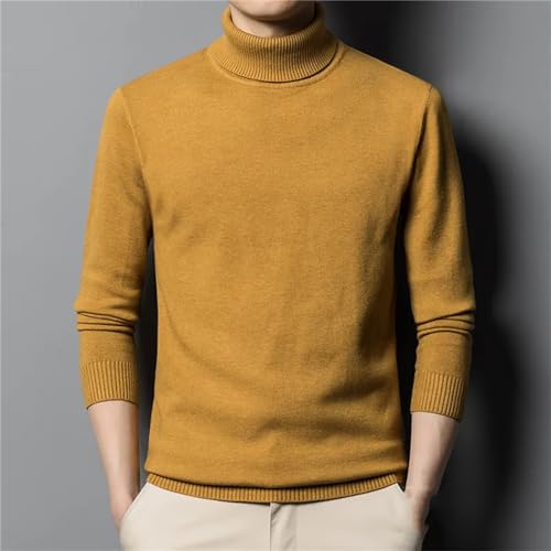 Men Crewneck Sweater Knitted Pullovers Long Sleeve Warm Slim Fit Casual Sweater2