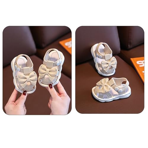 Toddler Girls Bowknot Closed Toe Soft Sole Beach Sandals Small Children's Summer Non Slip Casual Outdoor Shoes3