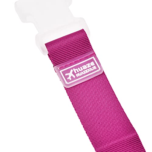 Image of uxcell Add a Bag Luggage Straps, Adjustable Suitcase Connect Belts with Buckle, Nylon Travel Packing Accessories 300x25mm, Pink 3Pcs