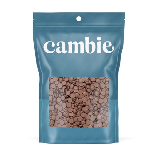 Cambie Belgian Milk Chocolate Couverture 33.6% | Belgian Milk Callets | For Pastry Chefs, Chocolatiers and Home Bakers | Packaged Fresh in a Resealable Pouch (1 lb)
