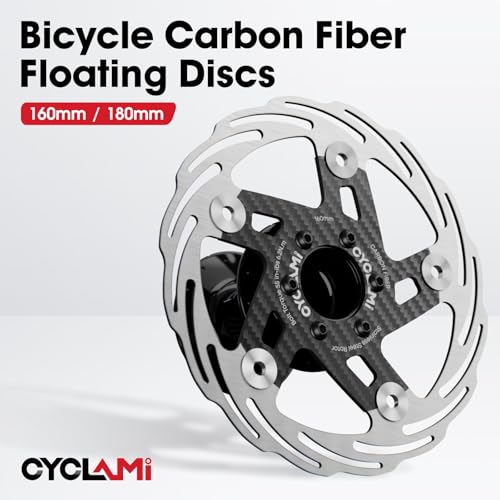 Disque de frein de vélo carbone 180mm Deore verrouillage central durable pour VTT - 4