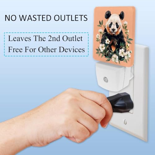 Lámpara de Noche LED Panda Flowers con Sensor para Niños miniatura 3