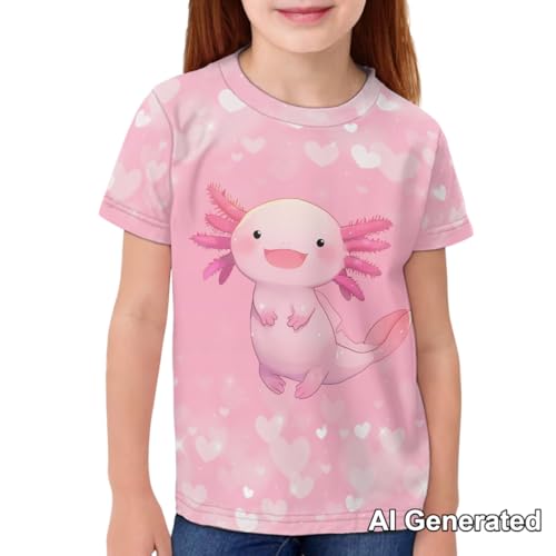 Image of Xhuibop Kids Tshirts Girls Boys 3-16 Years Summer Clothes for Teens Loose Fitting Tops