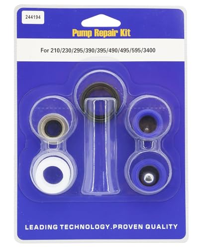 Image of 235014 Prime Spray Drain Valve and 244194 Pump Repair Packing Kit, Replacement for Graco 190ES 210 230 295 390 395 490 495 595 3400 Airless Paint Sprayers