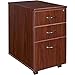 Lorell Mobile Pedestal, Box/Box/File, 16 by 22 by 28-1/4-Inch, Mahogany