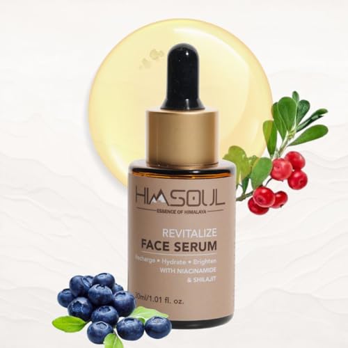 Image of Revitalise Serum for Men - De-Tan, Brightening & Anti-Fatigue Formula with Shilajit & Niacinamide - Face Serum for Dark Spots, Firming & Daily Skin Recovery