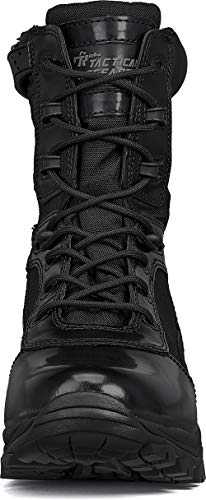 TACTICAL RESEARCH TR Men's Class-A TR908Z WP 8" Black High-Shine Leather Waterproof and BBP-Proof Side-Zip Dress Uniform Tactical Boot for Patrol or Parade4