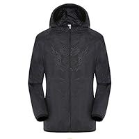 Generico Giacca Antipioggia Impermeabile Antivento Leggera Pioggia Traspirante Sportivo Cappotto con Cappuccio Comodi Antipioggia Morbida con Tasche per Pesca Ciclismo Uomo Unisex Donna