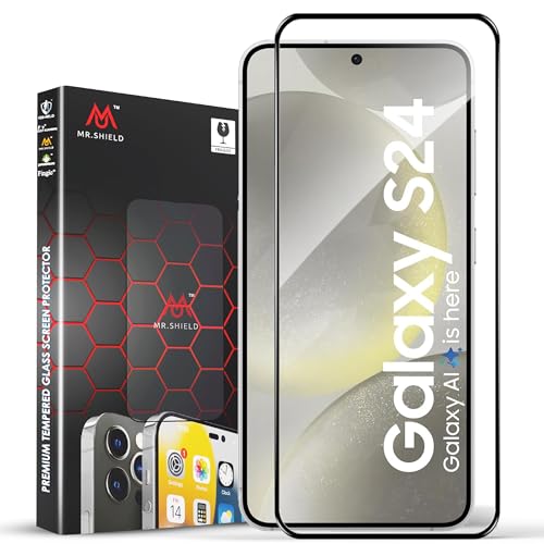 Image of Mr.Shield Top-Notch HD+ Tempered Glass Screen Protector Guard for Samsung Galaxy S24 5G (6.2 Inch), 9H Hardness, Military Grade Protection, Easy Installation kit
