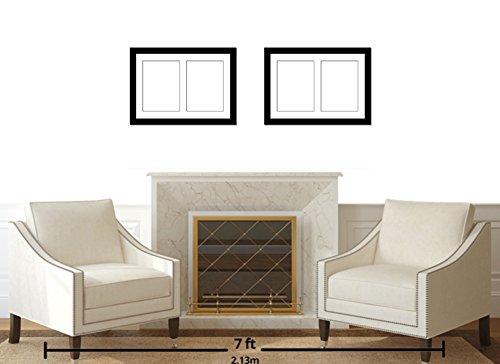 Creativepf [1420Bk-W] Double Magazine Frame Holds Up To 1/8-Inch Thick Media Measuring 8 By 10 1/2-Inches, White/Black Core Matting With Installed Hangers (Measure-Your-Magazine) #TOP4