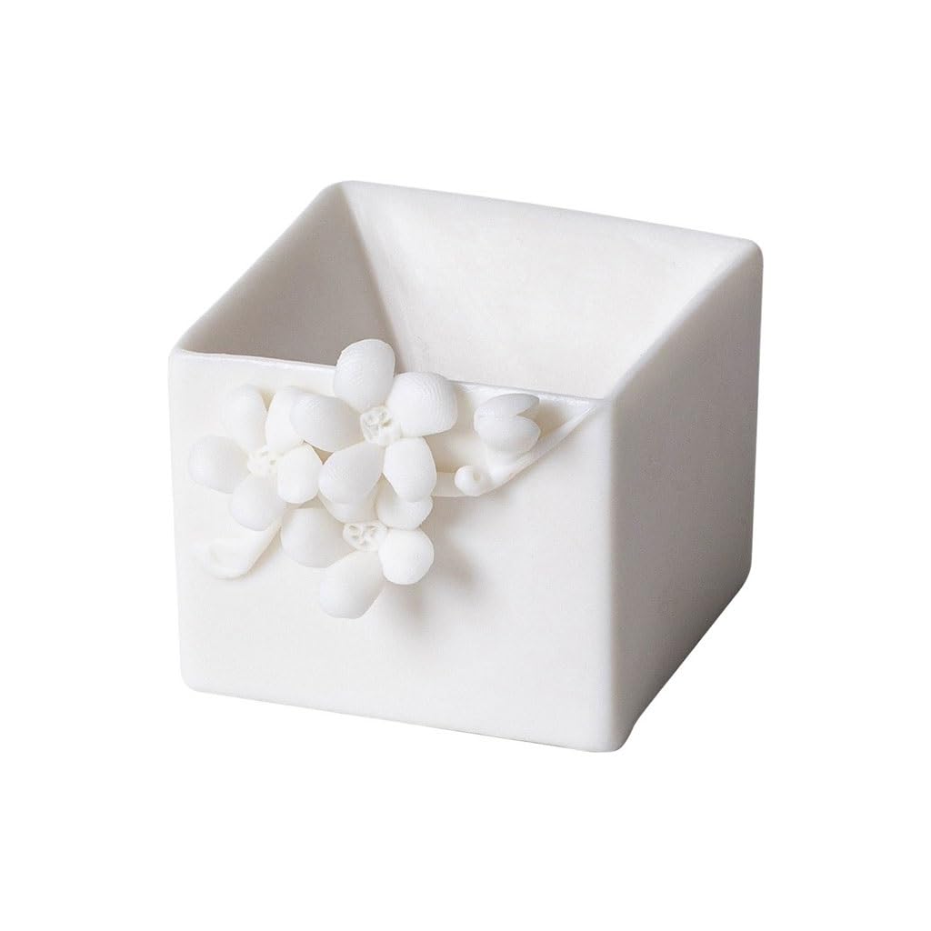 NEBE Conos de Incienso Quemador De Incienso Artesanal con Forma Flor Ciruelo, Un Pequeño Adorno Porcelana Blanca For Uso Doméstico En Mesas Té Interior Quemador de Incienso
