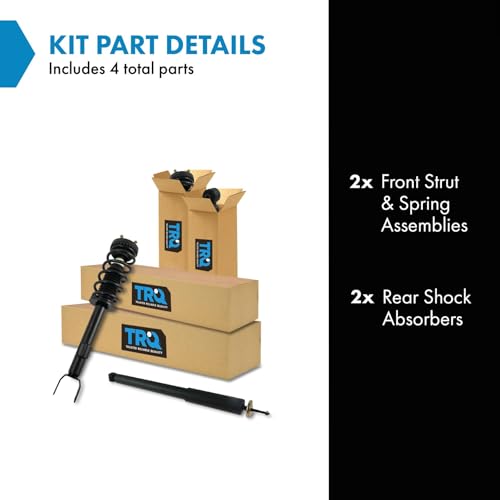Image of TRQ Front and Rear Complete Strut Assembly & Shock Absorber Kit Complete Strut & Coil Spring Assembly Compatible with 2011-2020 Chrysler 300