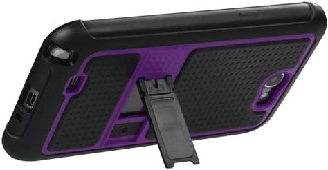 MYBAT SAMGNIICASKGM3062NP Soft Gummy Armor Stand Protective Case for Samsung Galaxy Note 2-1 Pack - Retail Packaging - Purple