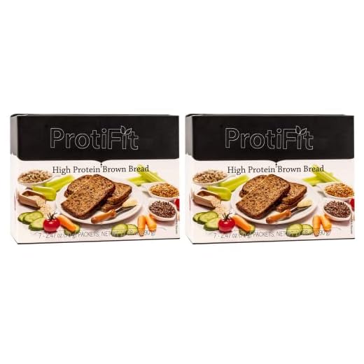 PROTIFIT - High Protein Diet Brown Bread 2 Pack, 15g Protein, Keto Friendly, Low Calorie, Low Carb, Low Sugar, Ideal Protein Compatible, 7 Servings Per Box (2 Pack)
