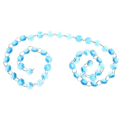 WOONEKY Beads Chain String Octagonal Bead Strand Decor Multi-use Room Ornament