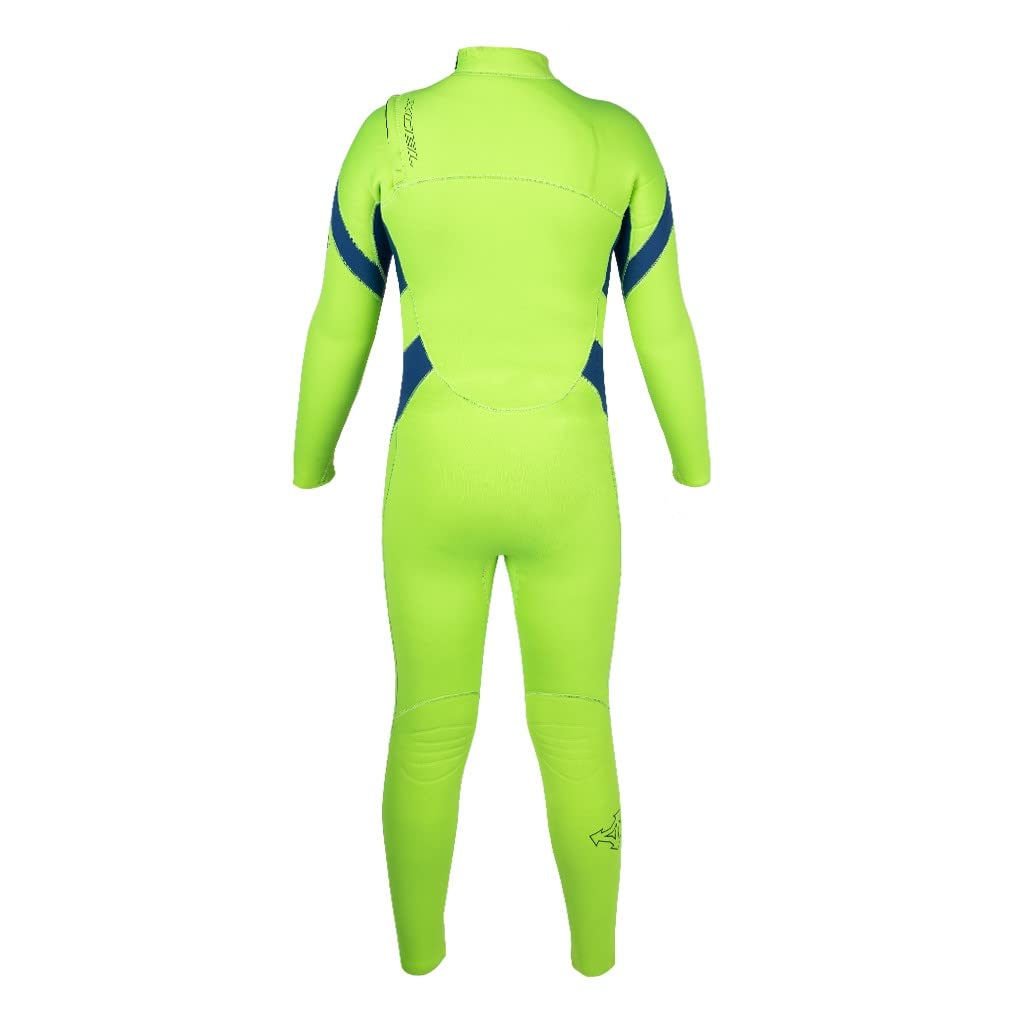 XCEL Youth Infiniti Solution 4/3mm Full Wetsuit - Fluorescent Lime/Sapphire Blue | 12