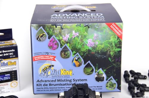 Image of MistKing - Advanced Misting System (3 /8 inch Backbone), 5th Gen | Used by Zoos, Institutions & Hobbyists | Expandable to 70 Nozzles | Fine Mist | 50 Micron Droplets | Upgraded Timer & Components |