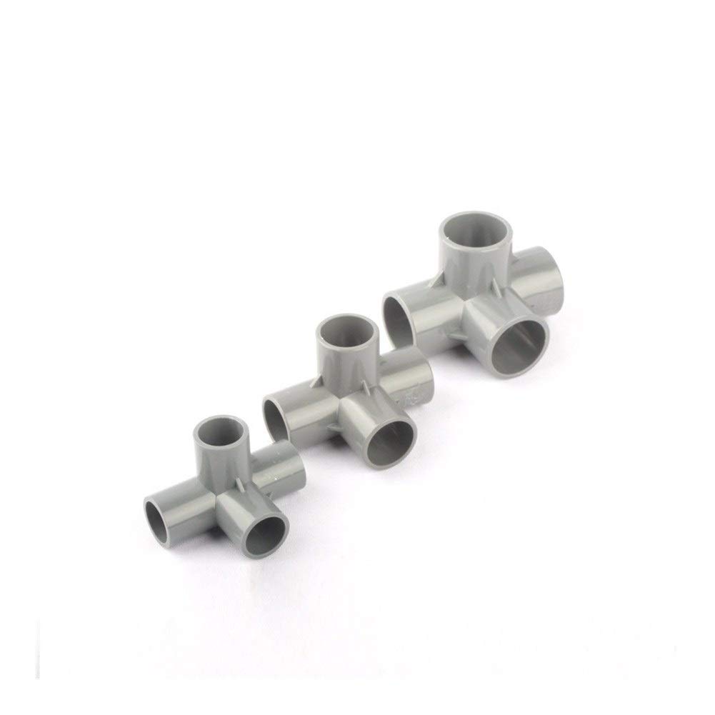 Sturdy 10pcs PVC 20mm/25mm/32mm Tee Connector Four Five Six Way Joints Garden Irrigation Pipe Hose Fittings Diy Tools (Color : 6 Way Connector, Diameter : Inner Diameter 25mm)