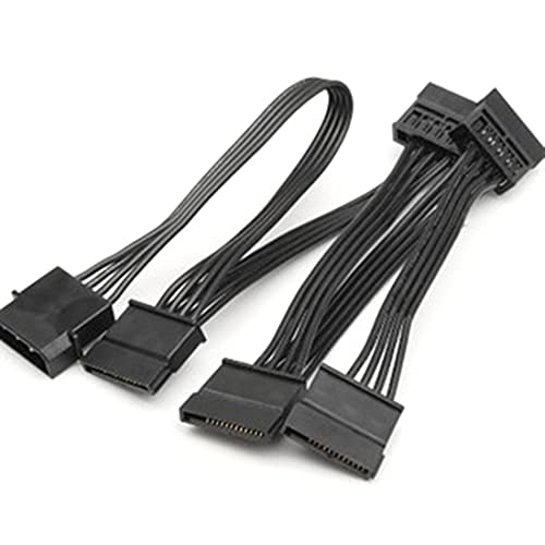 Adaptador JMT 4Pin a SATA 15Pin cable divisor 1 a 5