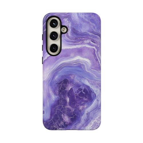 Coque violette Samsung S24 Plus style marbre chic au quotidien