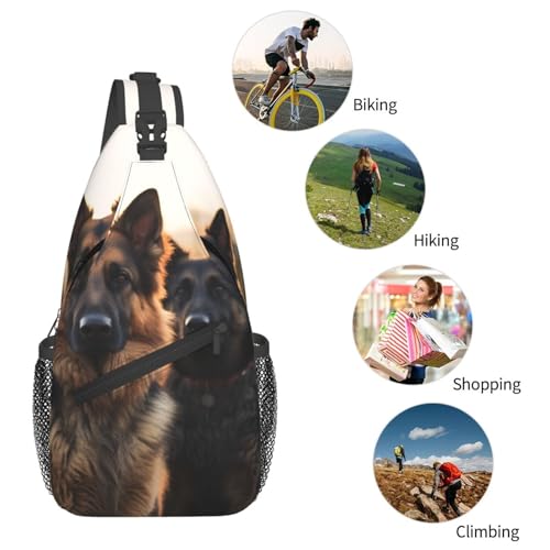 Bolso cruzado deportivo para hombre negro miniatura 6