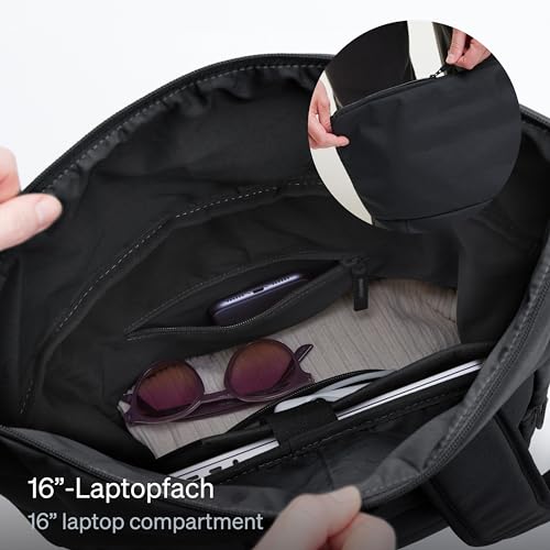 GOT BAG - ROLLTOP EASY Backpack, Backpack for Hiking & Travel with a 16” Laptop Sleeve, Eco-Conscious Bag Made of Recycled Ocean Impact Plastic™ (Black Color)4