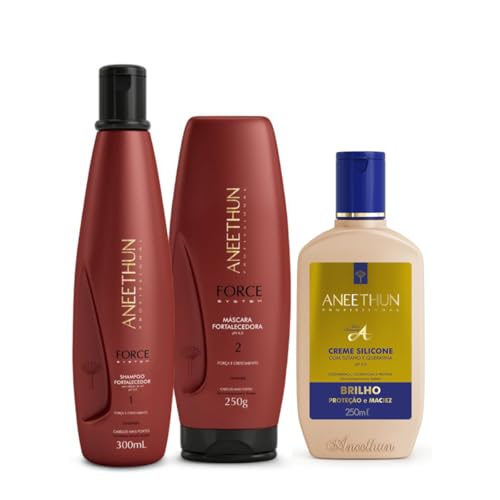 Kit Force System Aneethun Shampoo 300ml e Máscara 250g, Creme