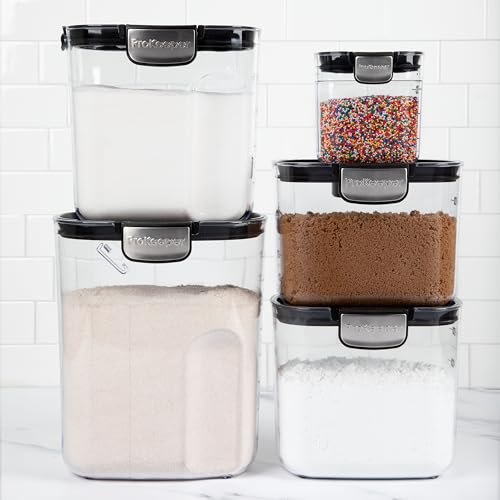 ProKeeper+ Airtight Food Storage Container Set – Clear Plastic Flour and Sugar Canister Set with Magnetic Accessories fo - Additional View