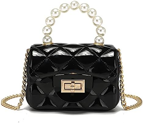 Mini Jelly Purse, Girls Mini Bag Children Small Crossbody Purse Kid with Gold Chain