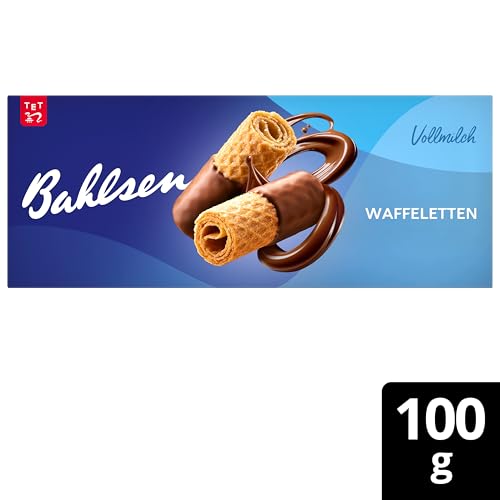 Bahlsen Waffeletten Vollmilch - 1er Pack - Hauchdünnes Waffelgebäck mit Vollmilchschokolade (1 x 100 g)