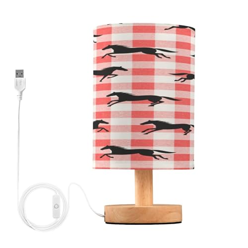 Lámpara de mesa roja con USB para habitación infantil miniatura 1