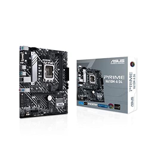 ASUS INTEL 12th Generation CPU (LGA1700) Compatible H610 Chipset mic-ATX Motherboard PRIME H610M-A D4
