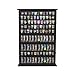 ARRAWIS Solid Wood 144 Shot Glass Display Case Holder Cabinet Wall Curio Shadow Box for Action Figures Small Figurines Rack Lockable Door (Black)
